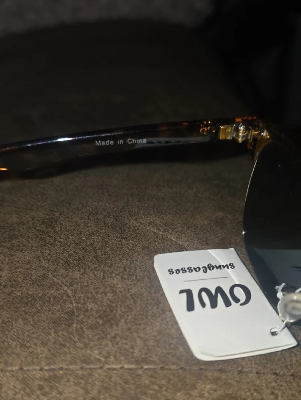 NWT OWL Retro Clubmaster Sunglasses Tortoise Gold Browline UV400